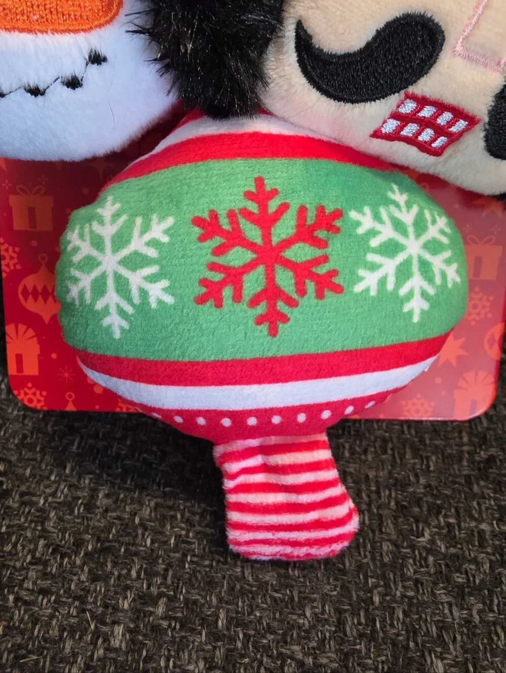 NIP Snowman Nutcracker & Ornament Christmas Themed Dog Toys Miejer Squeaky